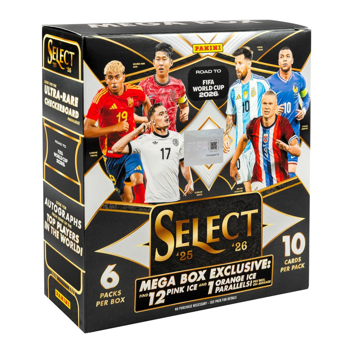 2025-26 Panini Select Road to FIFA World Cup Soccer Mega Case