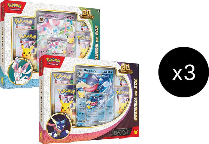 Pokemon TCG: 30th Celebration Pokemon ex Box Case, 6 Boxes