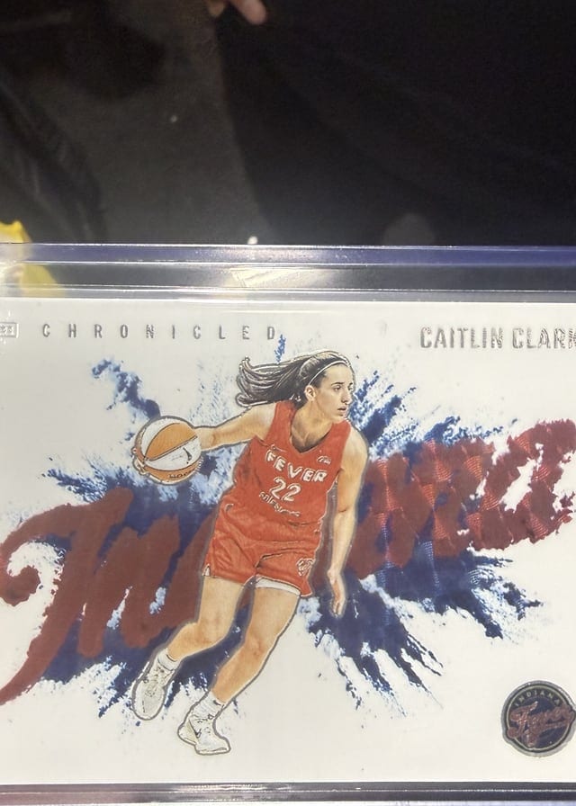 Caitlin Clark Bowman insert pulled live at Break Boss