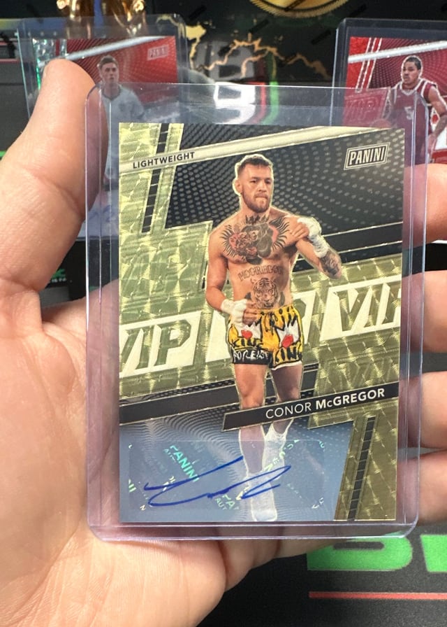Conor McGregor autograph card pulled live at Break Boss