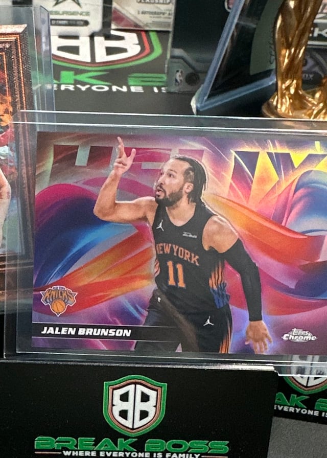 Jalen Brunson Panini Select pulled live at Break Boss