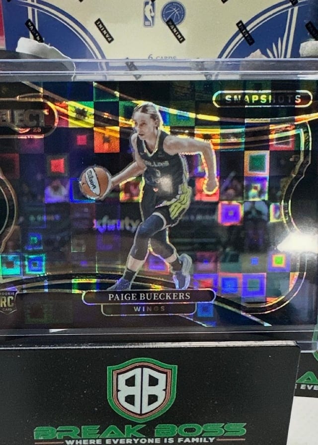 Paige Bueckers Panini rookie card pulled live at Break Boss