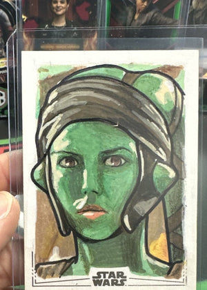 Topps Star Wars artist sketch card pulled live at Break Boss