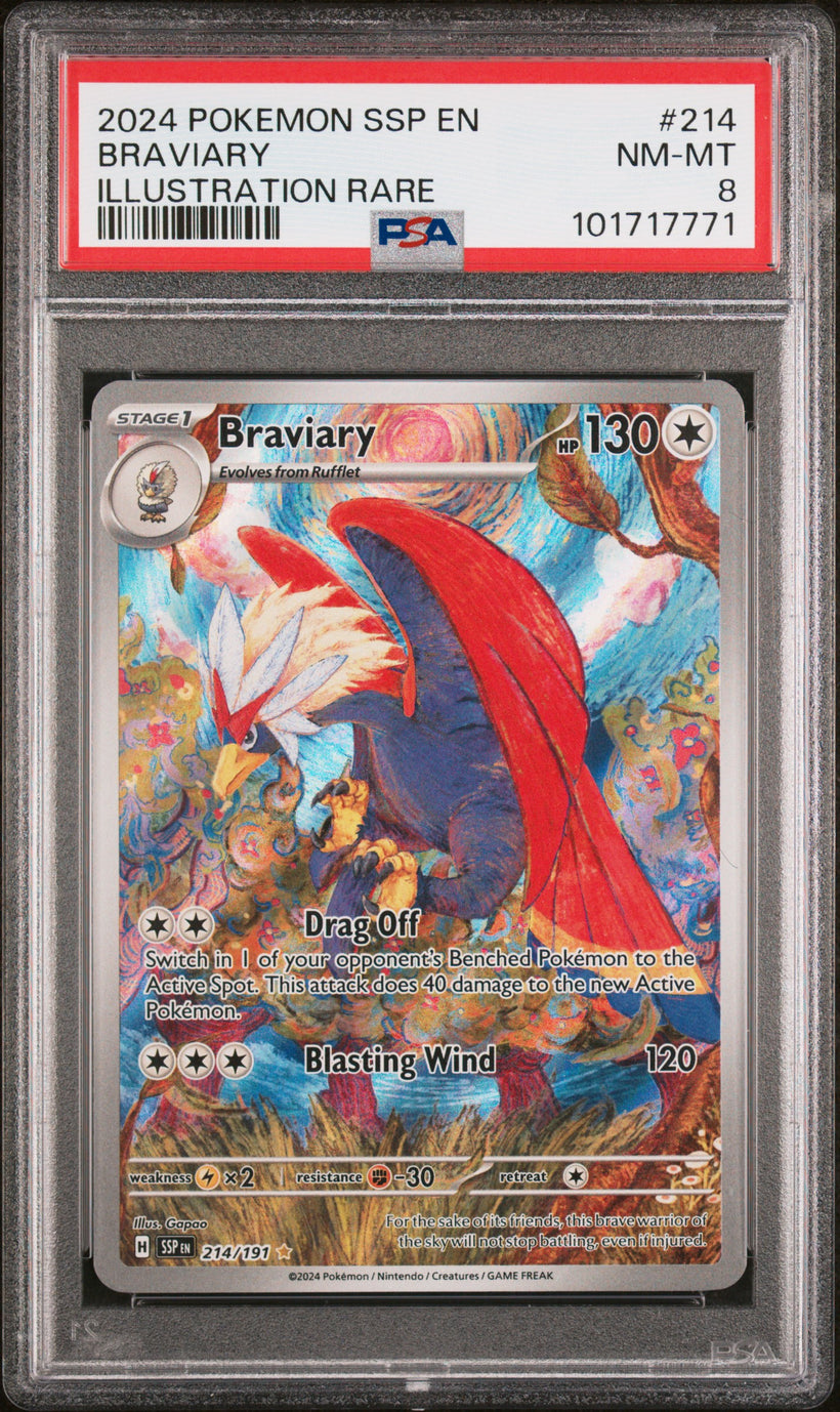 Braviary SSP 214/191 PSA 8, front of the slab