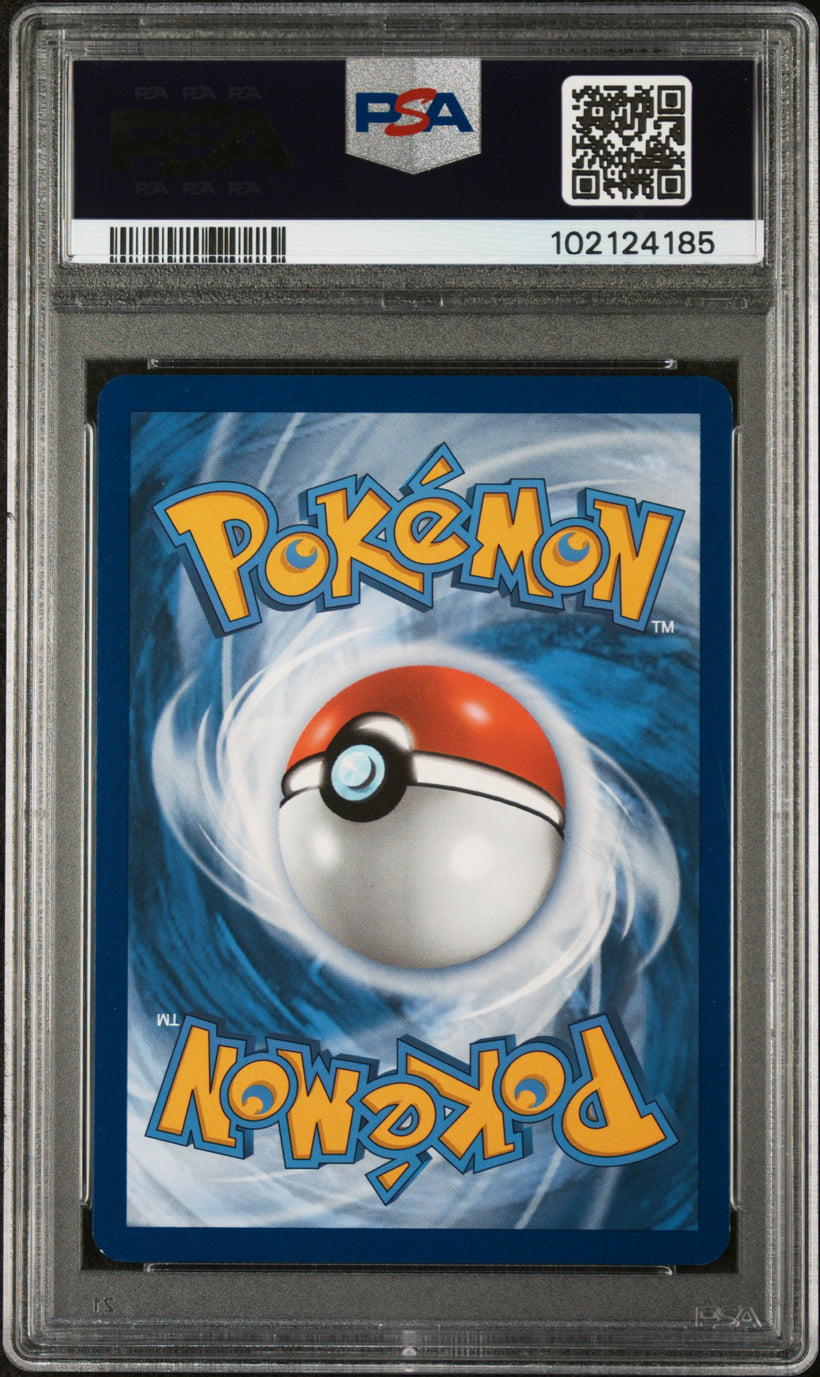 Blastoise ex MEW 184/165 PSA 9, back of the slab