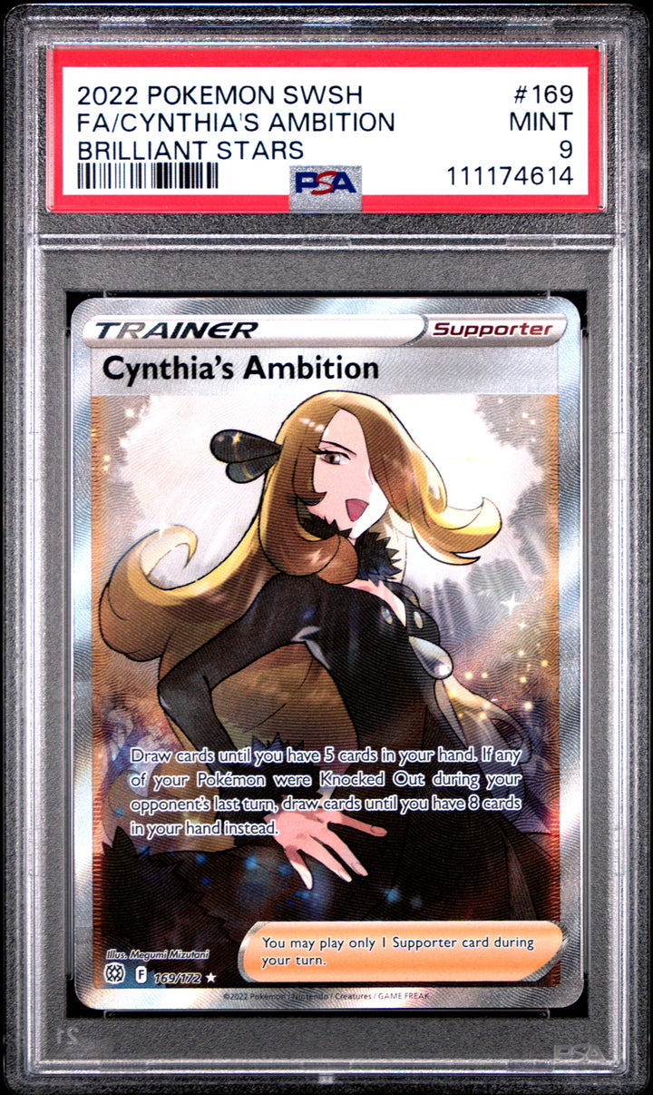 Cynthia's Ambition BRS 169/172 PSA 9, front of the slab