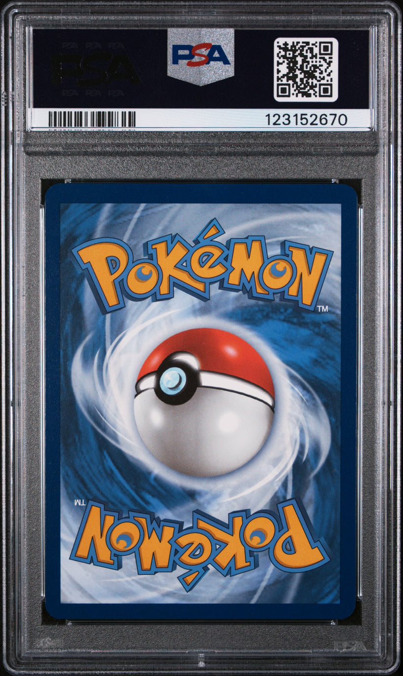 Vaporeon ex #149 PSA 10, back of the slab