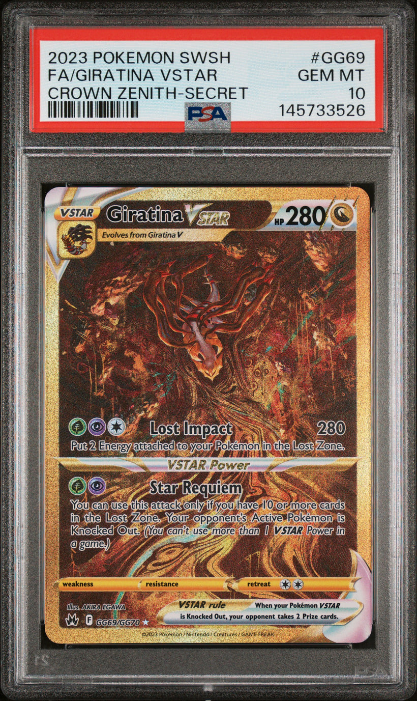 Giratina VSTAR PSA 10, front of the slab