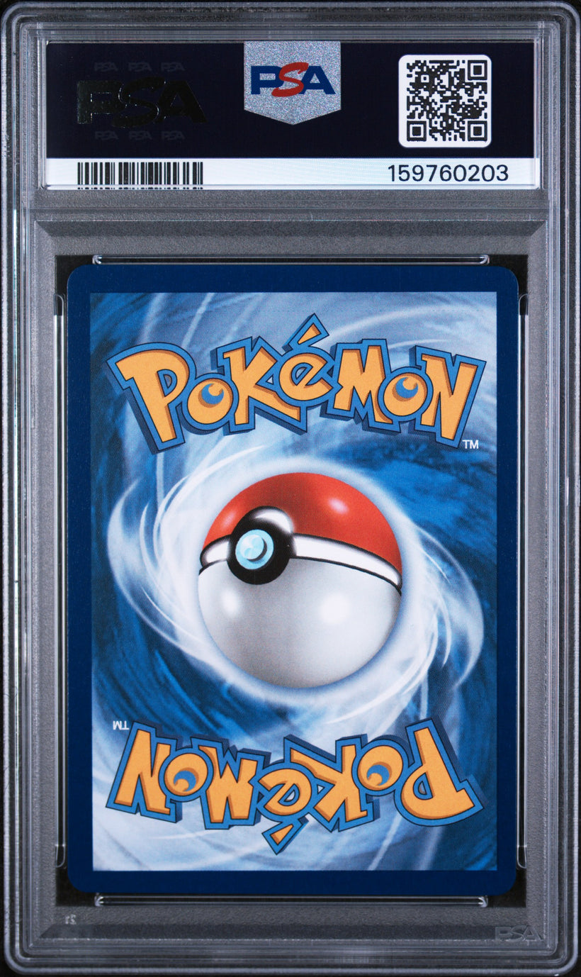 Mega Charizard X ex PFL 125/094 PSA 9, back of the slab