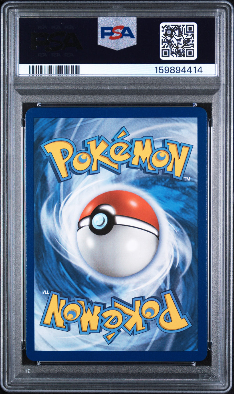 2017 Pokemon Sun & Moon Espeon GX #140/149 Full Art PSA 10 GEM MT, back of the slab