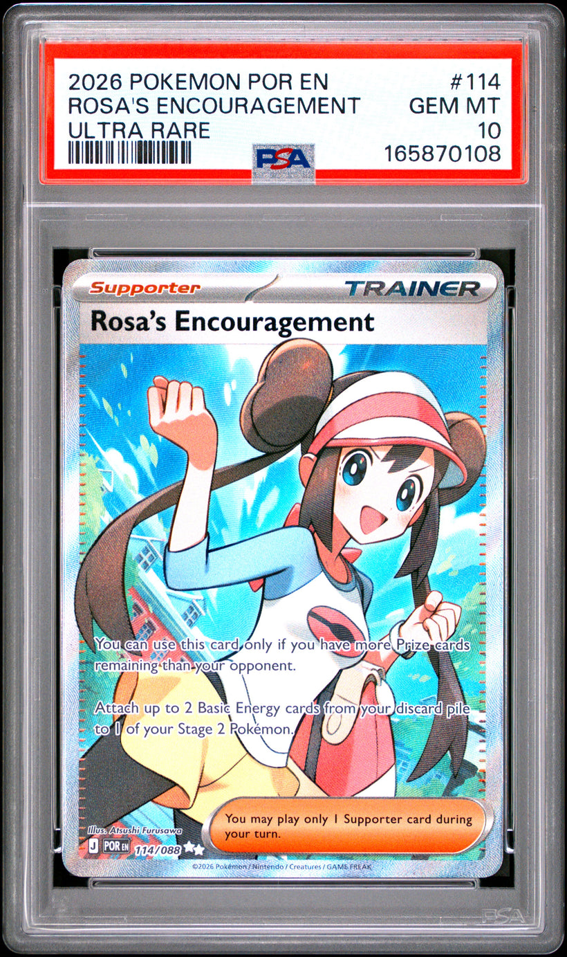 Rosa's Encouragement POR 114/088 PSA 10, front of the slab