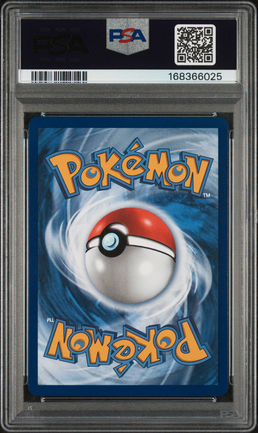 Meowth ex POR 121/088 PSA 10, back of the slab