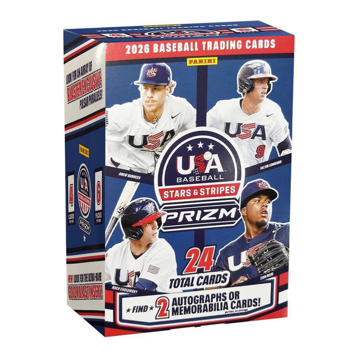 2026 Panini Prizm USA Stars & Stripes Baseball Blaster Box