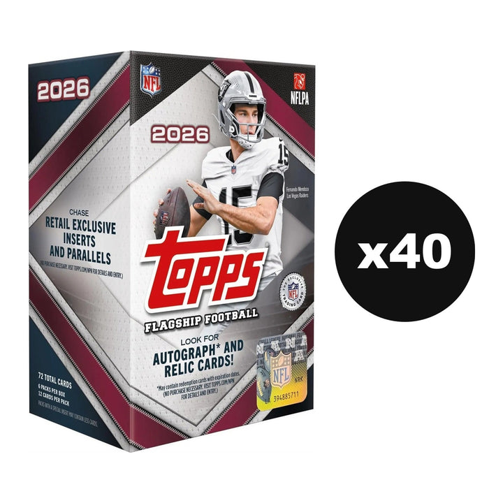 2026 Topps Flagship Football Blaster Case, 40 Boxes