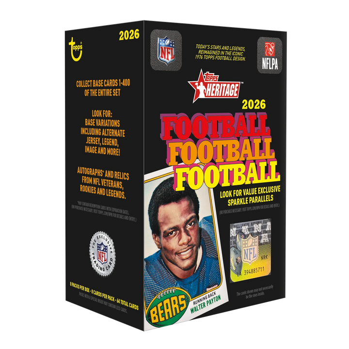 2026 Topps Heritage Football Blaster Value Box