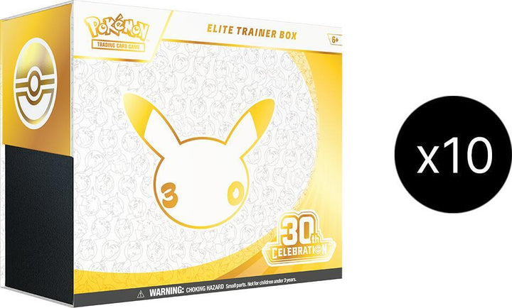 Pokemon TCG 30th Celebration Elite Trainer Box - sealed case of 10