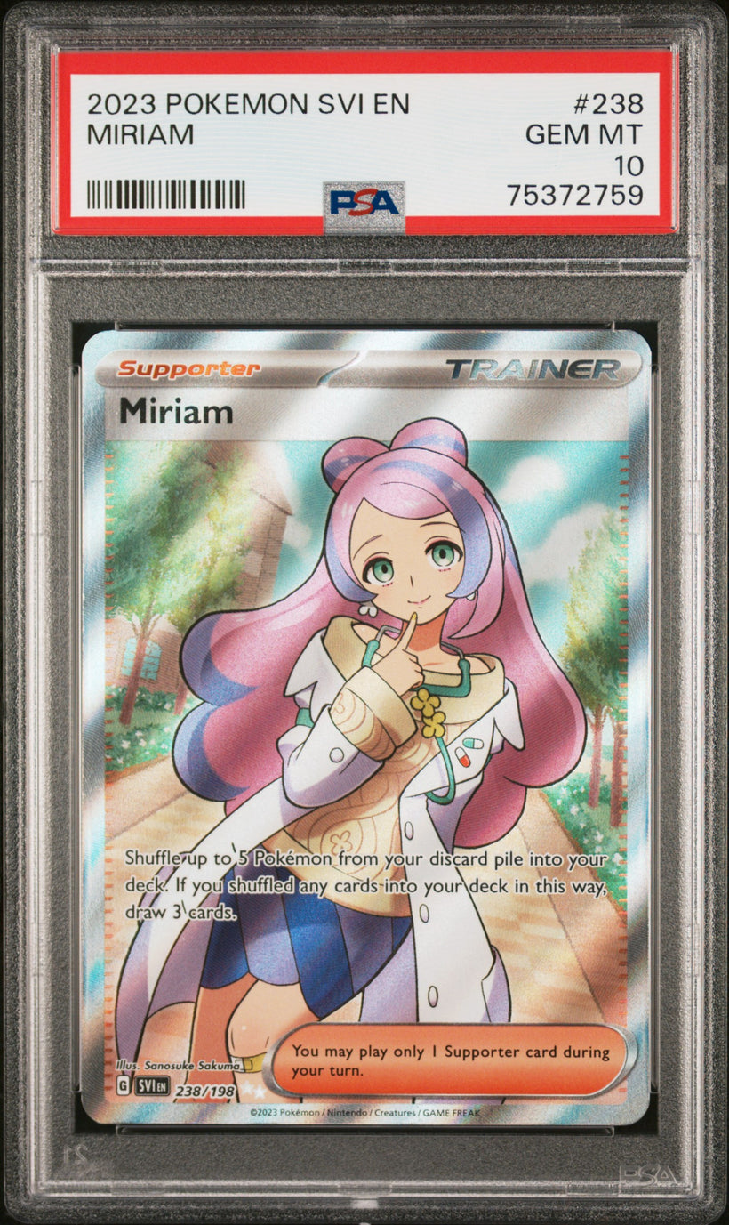 Miriam SVI 238/198 PSA 10, front of the slab
