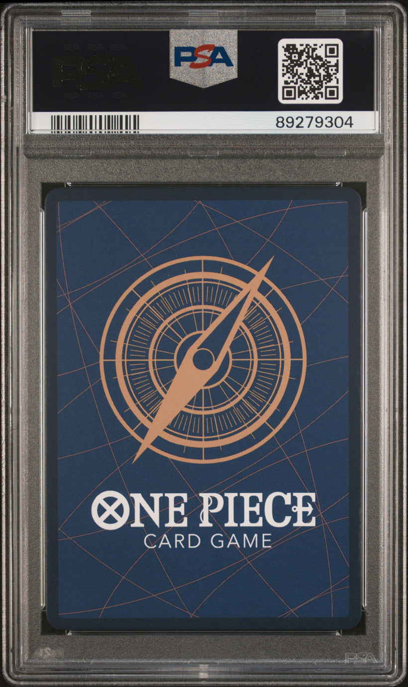 2024 One Piece Japanese Extra Booster Memorial Collection Mr. 2 Bon Clay #061 PSA 10 GEM MT, back of the slab