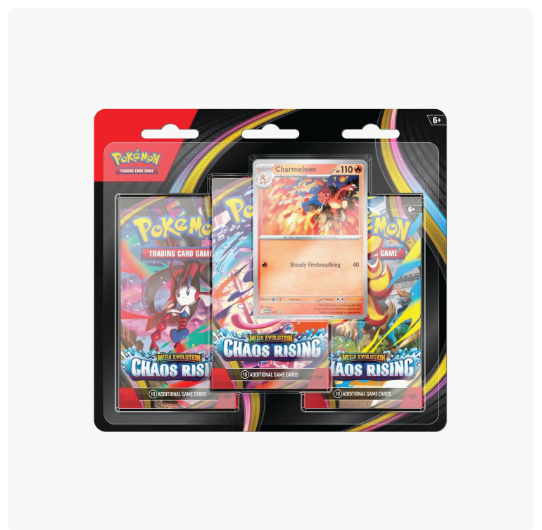 Pokemon Mega Evolution: Chaos Rising 3-Pack Blister Charmeleon