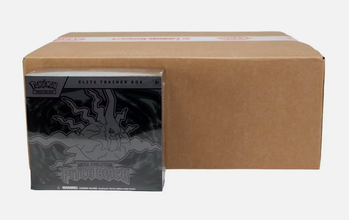 Pokemon Mega Evolution: Pitch Black Elite Trainer Box Case, 10 Boxes