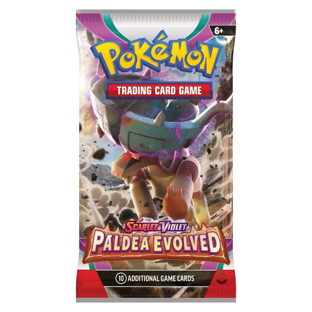 2023 Pokemon S&V Paldea Evolved Booster Pack. Example design shown. Packs ship at random.