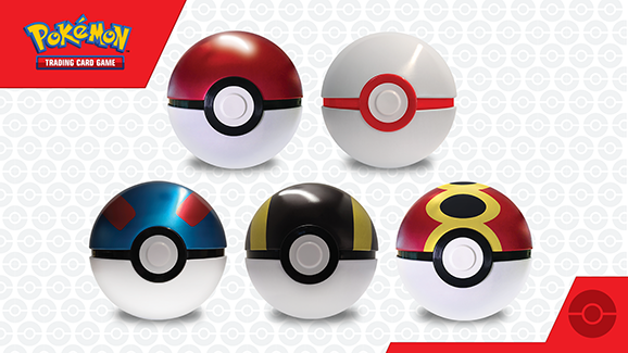 Pokemon TCG Poke Ball Tin Q4 2025. Full assortment shown; tins ship at random.
