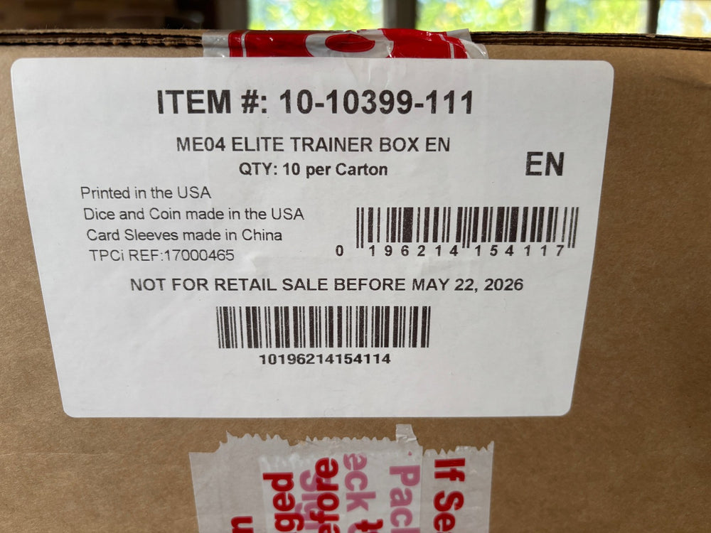 Chaos Rising Elite Trainer Box Case - sealed case carton