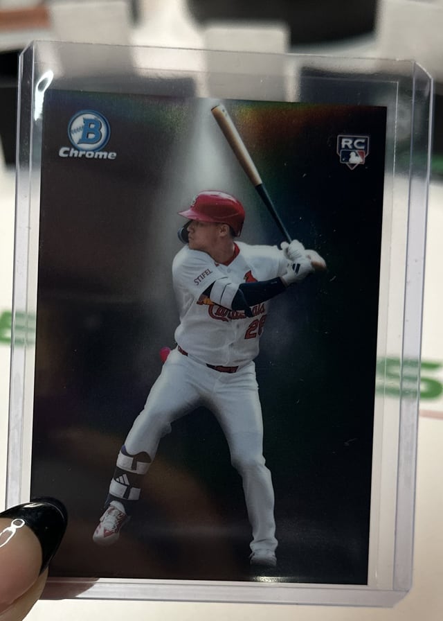Bowman Chrome rookie refractor pulled live at Break Boss