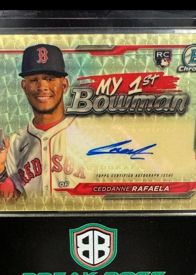 Ceddanne Rafaela My 1st Bowman autograph pulled live at Break Boss