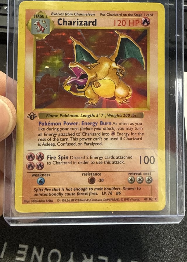 Charizard Base Set holo pulled live at Break Boss