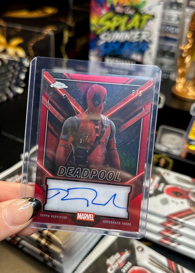 Deadpool Marvel Topps Chrome autograph pulled live at Break Boss