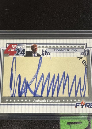 Donald Trump autograph card pulled live at Break Boss