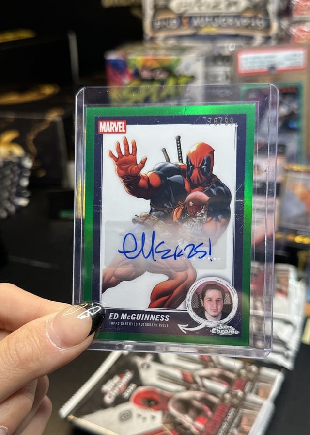 Ed McGuinness Marvel artist autograph pulled live at Break Boss