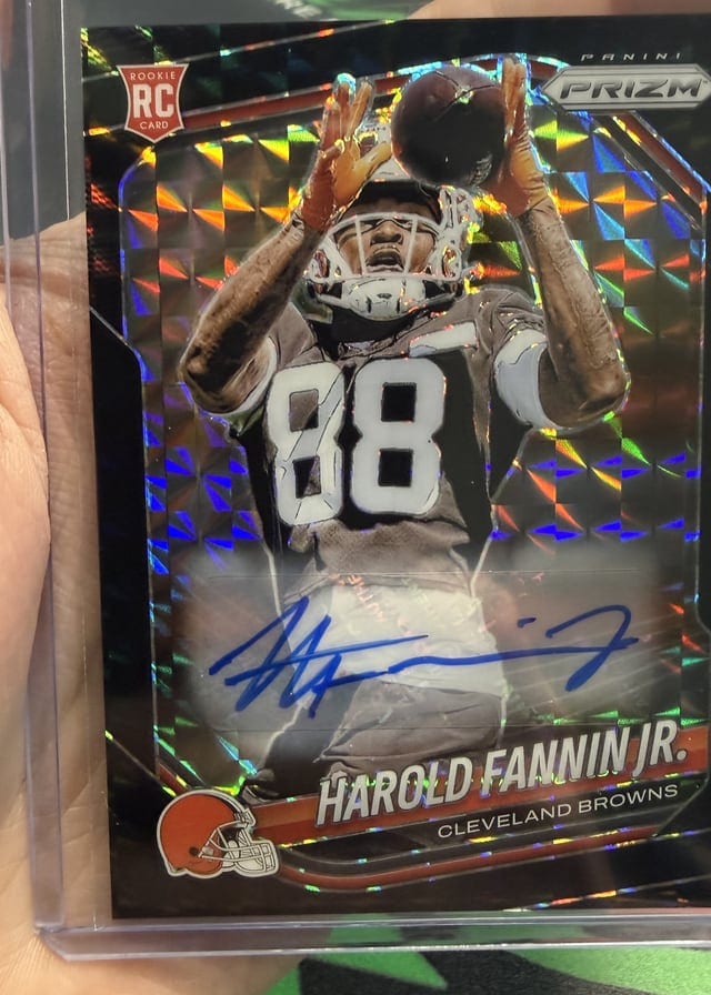 Harold Fannin Jr Prizm rookie autograph pulled live at Break Boss