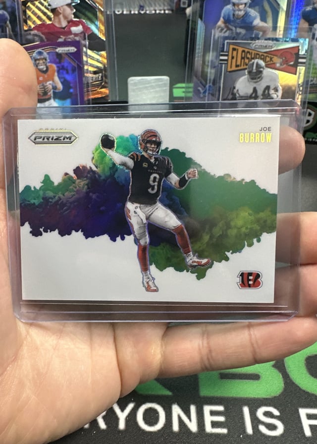 Joe Burrow Panini Prizm Color Blast pulled live at Break Boss