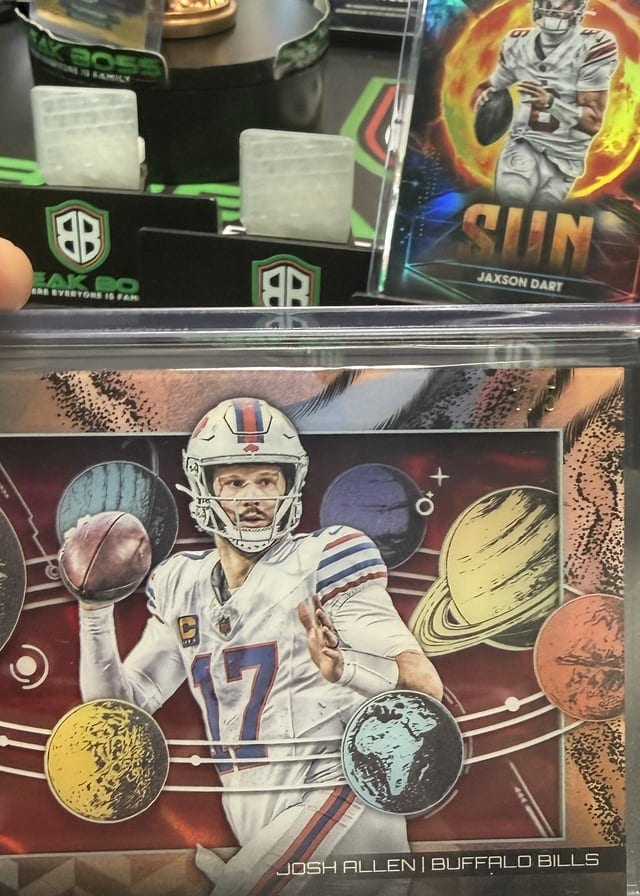 Josh Allen Topps insert pulled live at Break Boss