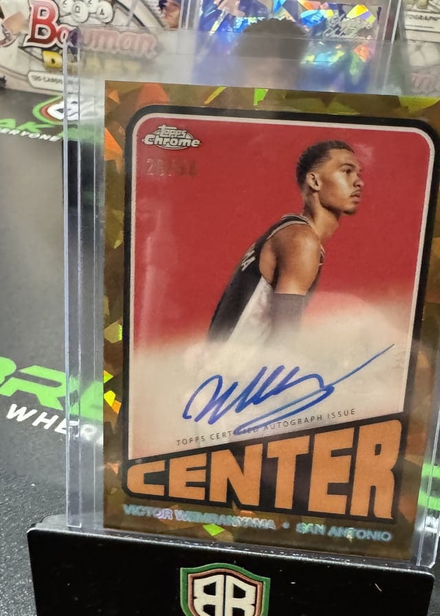 Topps Chrome Center autograph pulled live at Break Boss