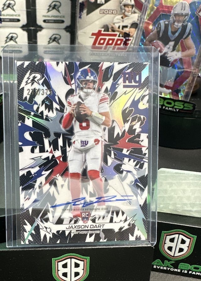 Topps Chrome football rookie autograph pulled live at Break Boss