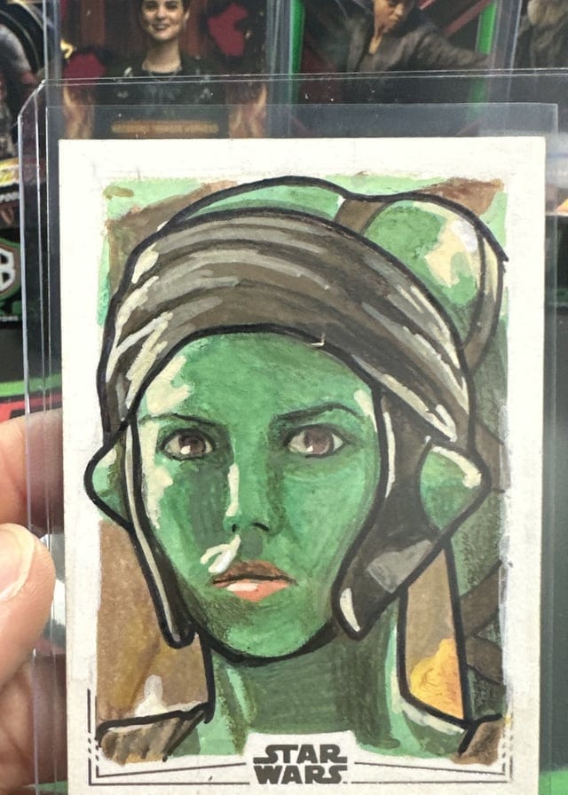 Topps Star Wars artist sketch card pulled live at Break Boss