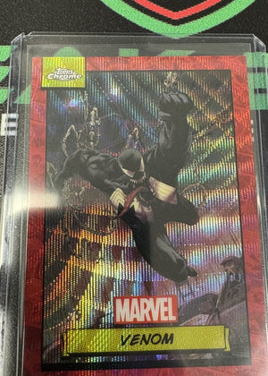 Venom Marvel Topps Chrome pulled live at Break Boss