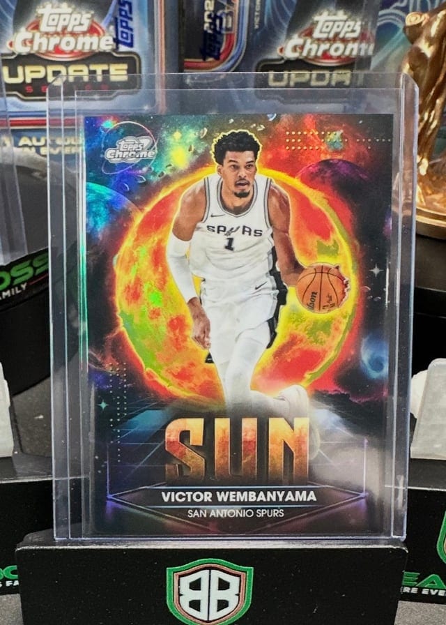 Victor Wembanyama Topps Chrome Sun insert pulled live at Break Boss
