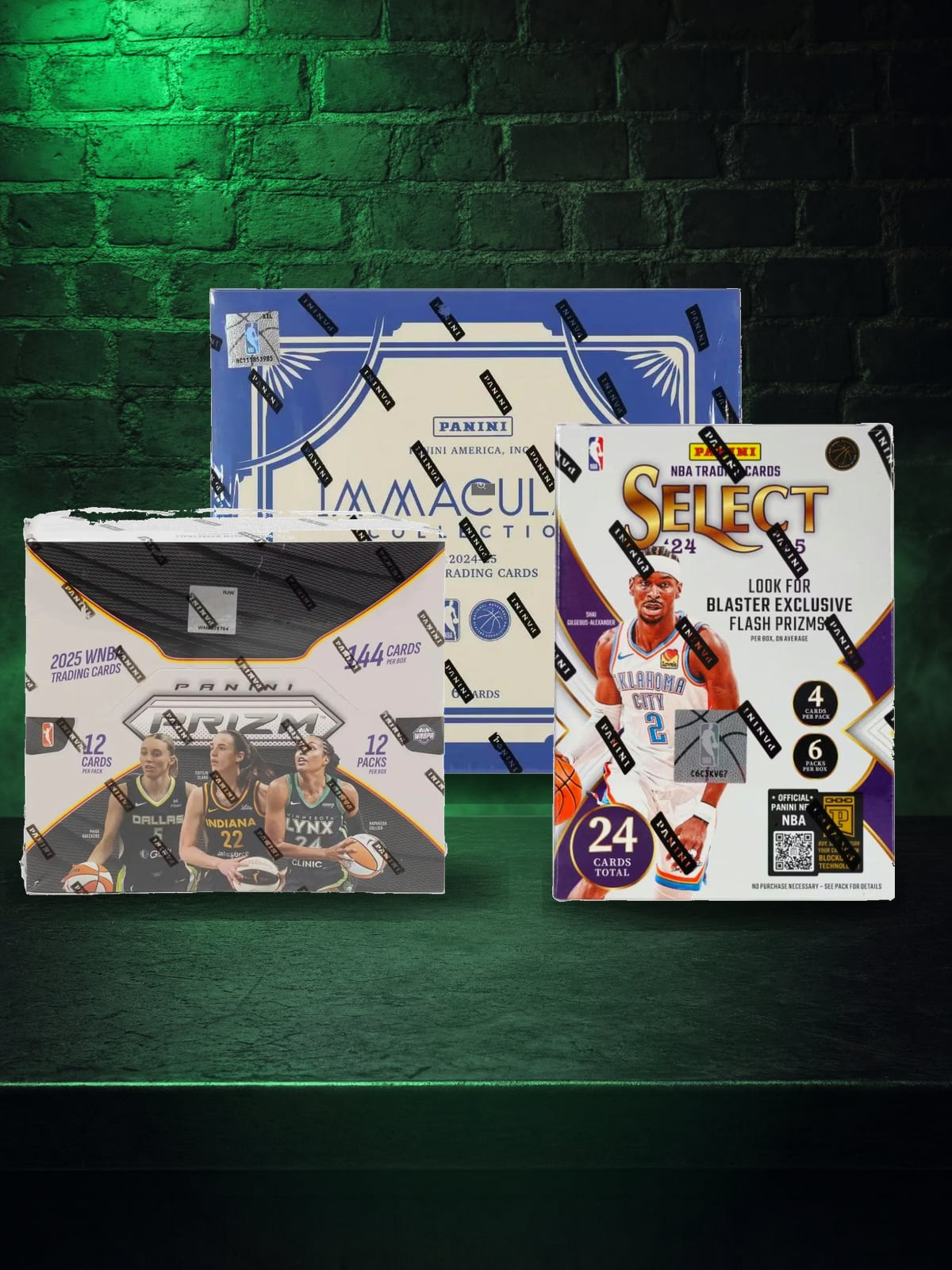 Basketball sealed boxes: Panini Prizm, Immaculate, Select